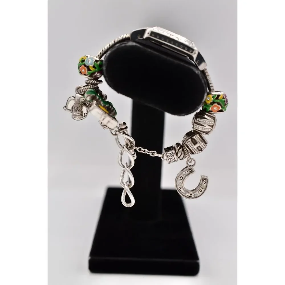 Brighton Short Hills Charm Watch Bracelet California Hawaii Travel Floral Bin2